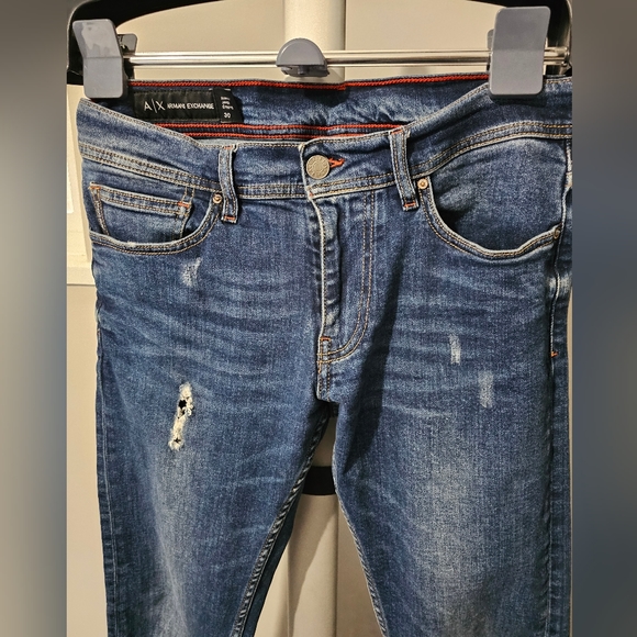 A/X Armani Exchange Distressed Men's Skinny Jeans 30" x 30" - Picture 8 of 8